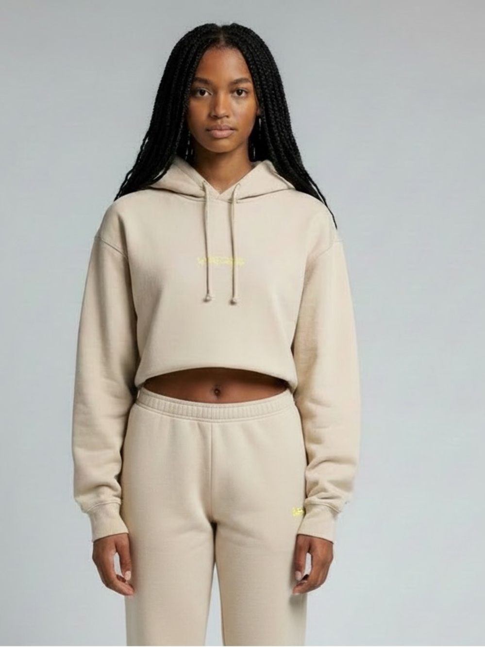 Vans Beige Hoodie with Yellow Logo